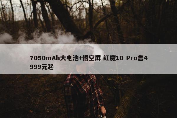 7050mAh大电池+悟空屏 红魔10 Pro售4999元起