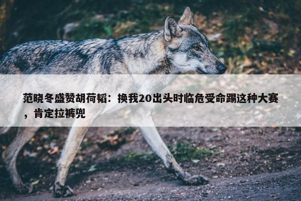 范晓冬盛赞胡荷韬：换我20出头时临危受命踢这种大赛，肯定拉裤兜