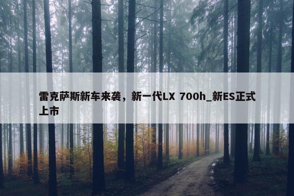 雷克萨斯新车来袭，新一代LX 700h_新ES正式上市