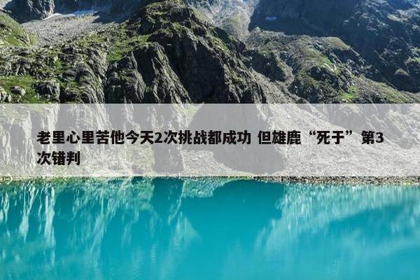 老里心里苦他今天2次挑战都成功 但雄鹿“死于”第3次错判