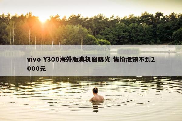 vivo Y300海外版真机图曝光 售价泄露不到2000元