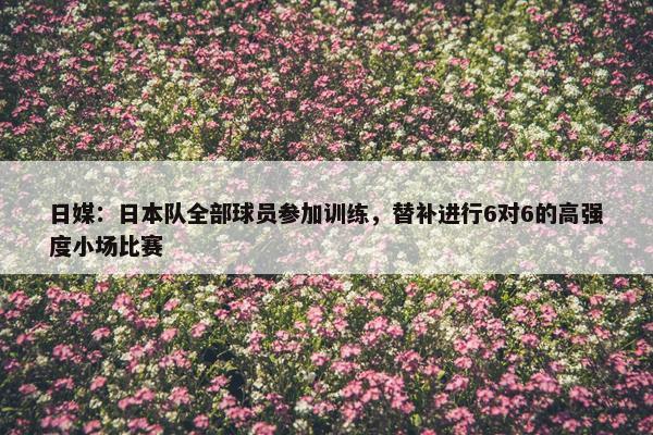 日媒：日本队全部球员参加训练，替补进行6对6的高强度小场比赛