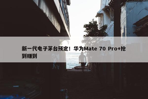 新一代电子茅台预定！华为Mate 70 Pro+抢到赚到