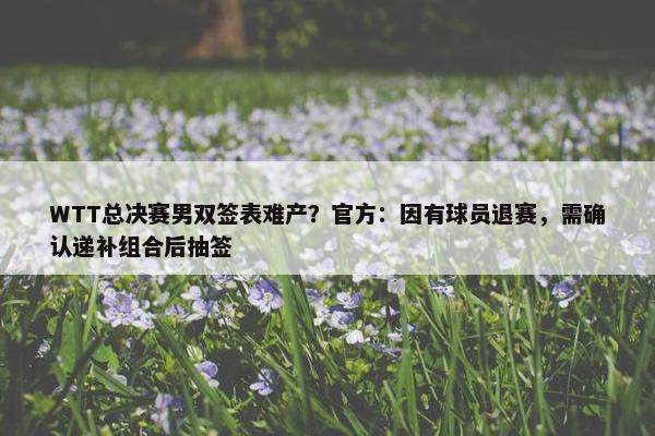 WTT总决赛男双签表难产？官方：因有球员退赛，需确认递补组合后抽签