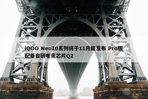 iQOO Neo10系列将于11月底发布 Pro版配备自研电竞芯片Q2