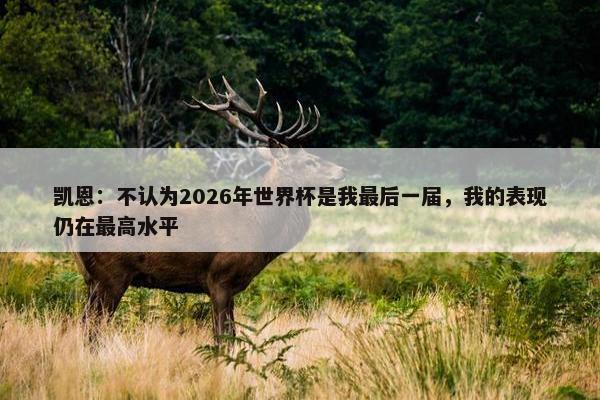 凯恩：不认为2026年世界杯是我最后一届，我的表现仍在最高水平