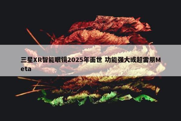 三星XR智能眼镜2025年面世 功能强大或超雷朋Meta