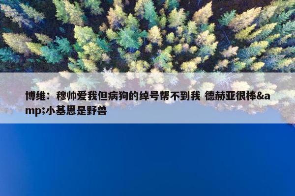 博维：穆帅爱我但病狗的绰号帮不到我 德赫亚很棒&小基恩是野兽