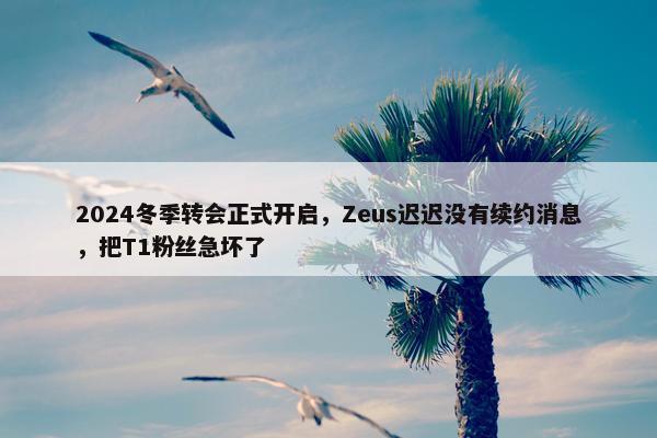 2024冬季转会正式开启，Zeus迟迟没有续约消息，把T1粉丝急坏了