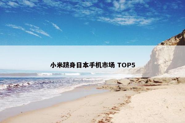 小米跻身日本手机市场 TOP5