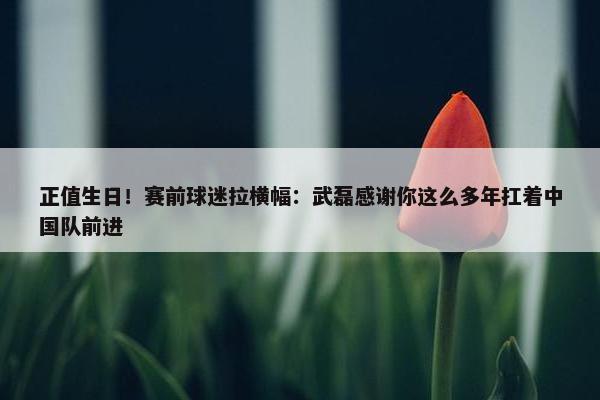 正值生日！赛前球迷拉横幅：武磊感谢你这么多年扛着中国队前进