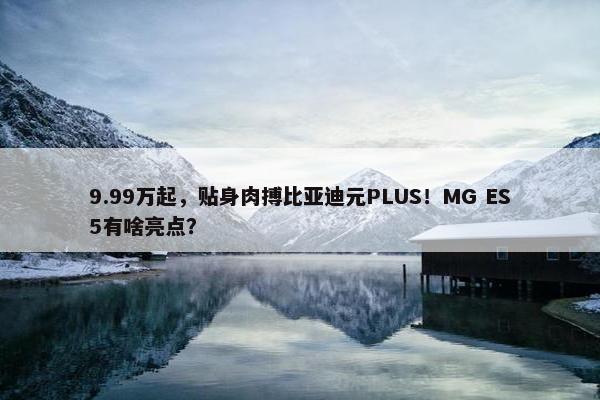 9.99万起，贴身肉搏比亚迪元PLUS！MG ES5有啥亮点？