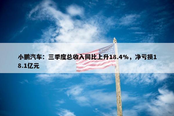 小鹏汽车：三季度总收入同比上升18.4%，净亏损18.1亿元