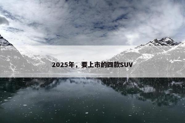 2025年，要上市的四款SUV