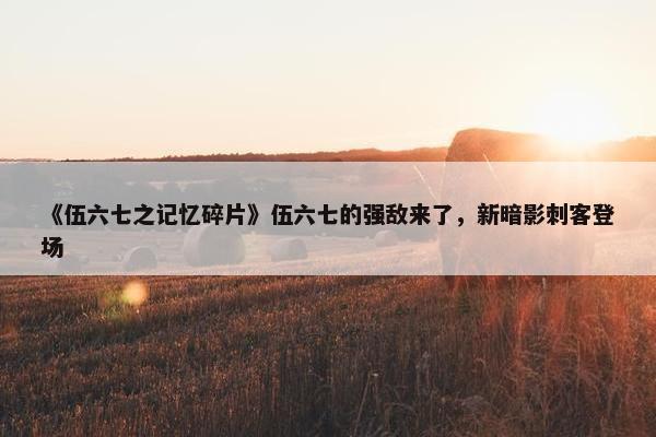 《伍六七之记忆碎片》伍六七的强敌来了，新暗影刺客登场