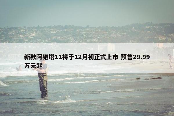 新款阿维塔11将于12月初正式上市 预售29.99万元起