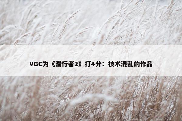 VGC为《潜行者2》打4分：技术混乱的作品