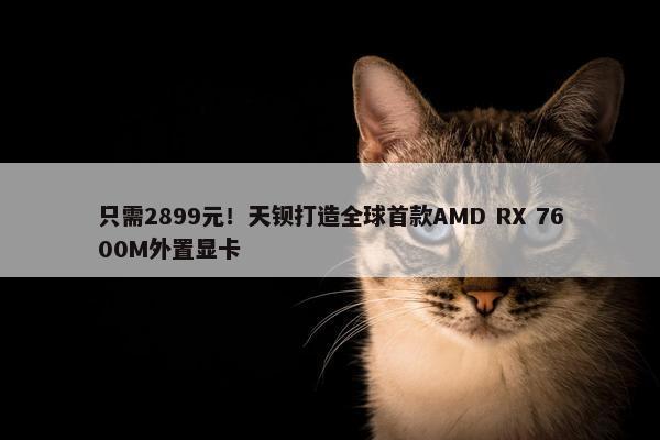 只需2899元！天钡打造全球首款AMD RX 7600M外置显卡