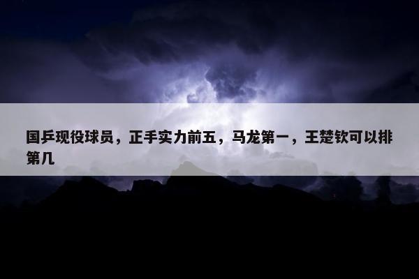 国乒现役球员，正手实力前五，马龙第一，王楚钦可以排第几