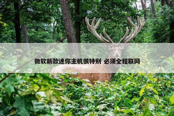 微软新款迷你主机很特别 必须全程联网