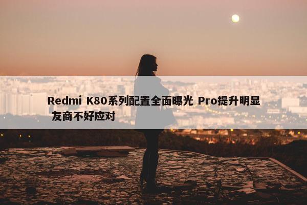 Redmi K80系列配置全面曝光 Pro提升明显 友商不好应对