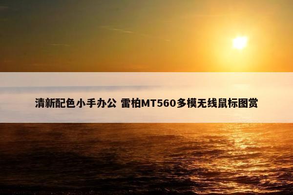 清新配色小手办公 雷柏MT560多模无线鼠标图赏