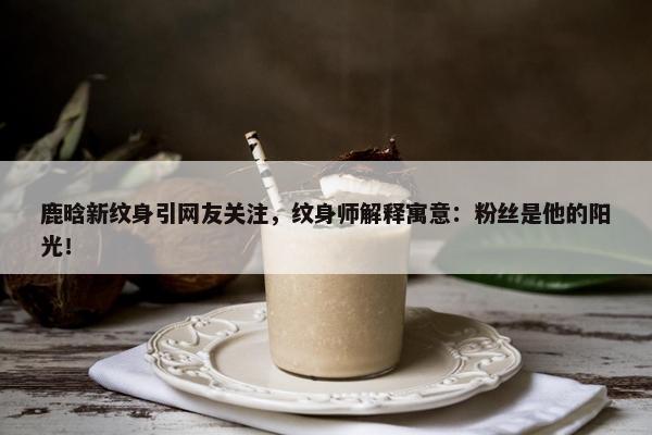 鹿晗新纹身引网友关注，纹身师解释寓意：粉丝是他的阳光！