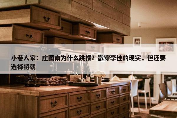 小巷人家：庄图南为什么跳楼？戳穿李佳的现实，但还要选择将就