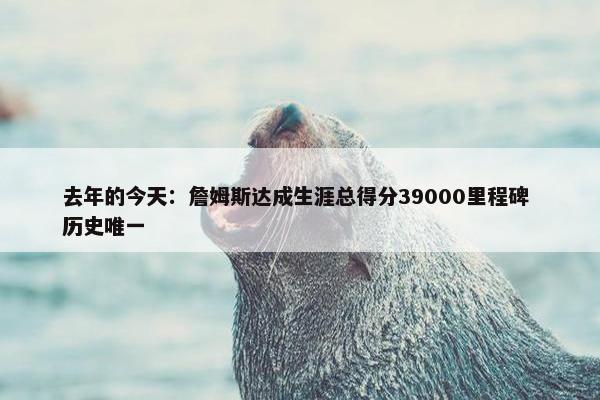 去年的今天：詹姆斯达成生涯总得分39000里程碑 历史唯一