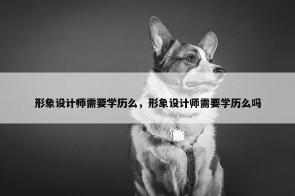 形象设计师需要学历么，形象设计师需要学历么吗