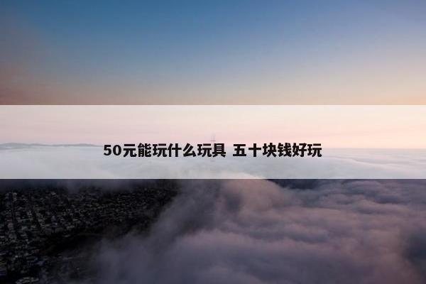 50元能玩什么玩具 五十块钱好玩