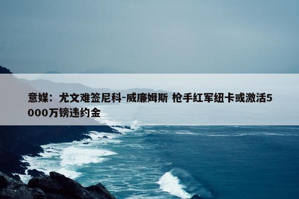 意媒：尤文难签尼科-威廉姆斯 枪手红军纽卡或激活5000万镑违约金