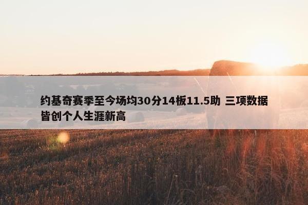 约基奇赛季至今场均30分14板11.5助 三项数据皆创个人生涯新高