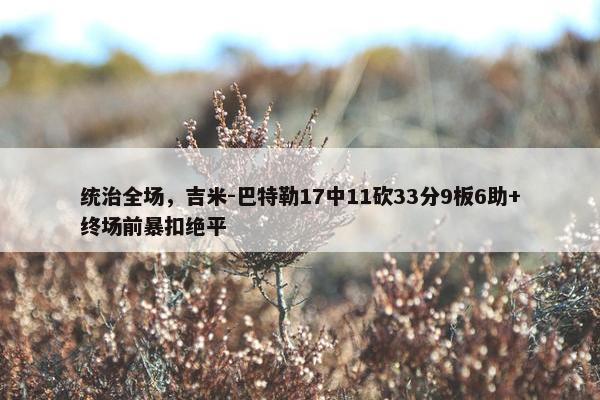 统治全场，吉米-巴特勒17中11砍33分9板6助+终场前暴扣绝平