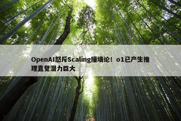 OpenAI怒斥Scaling撞墙论！o1已产生推理直觉潜力巨大