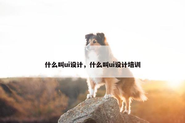 什么叫ui设计，什么叫ui设计培训