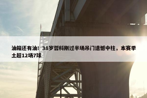 油箱还有油！38岁哲科刚过半场吊门遗憾中柱，本赛季土超12场7球