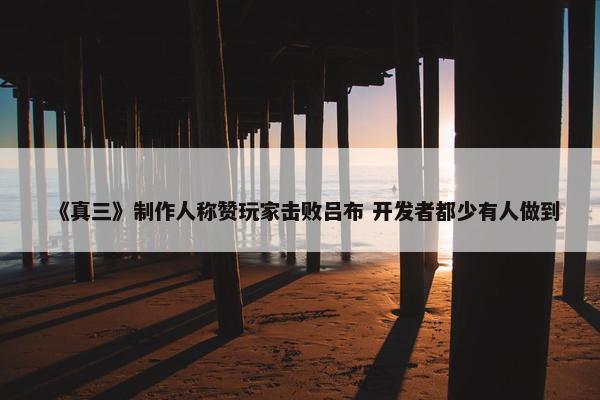 《真三》制作人称赞玩家击败吕布 开发者都少有人做到