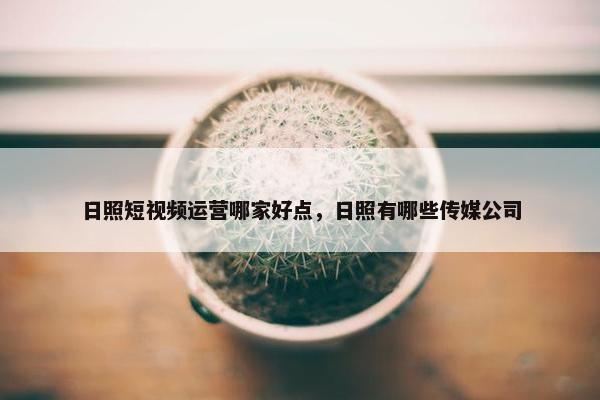 日照短视频运营哪家好点，日照有哪些传媒公司